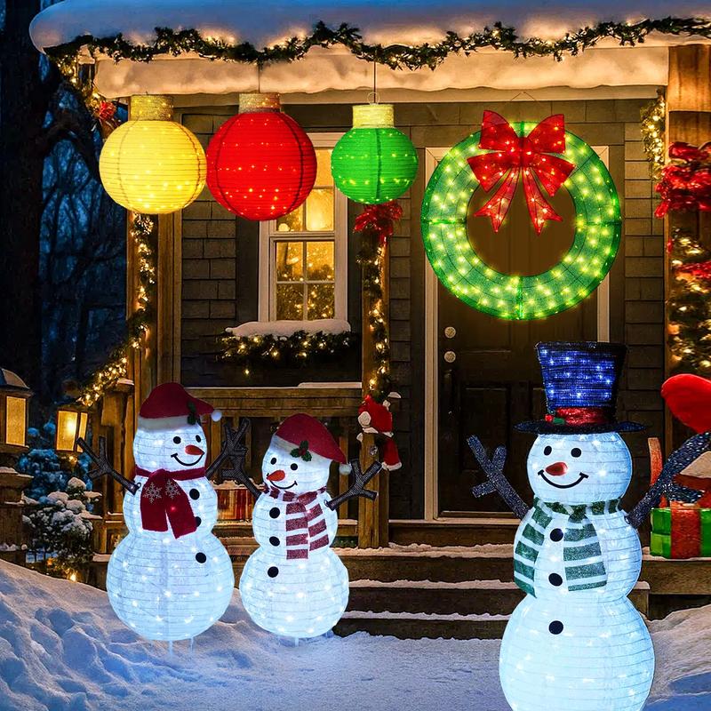 HollyHaus™ 3-Piece Lighted Pop-Up Christmas Ornament Set